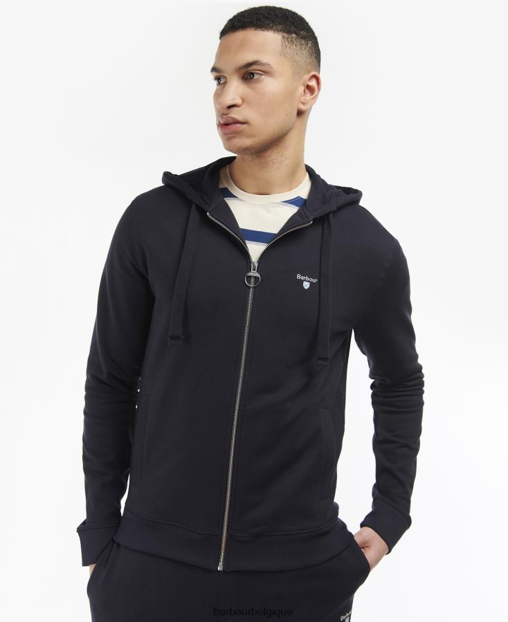 vêtements Barbour sweat à capuche zippé wallington gris chiné Hommes T2L6ZP983