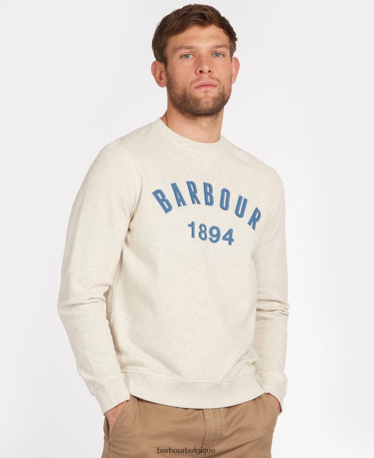vêtements Barbour sweat à col ras du cou john pigment bleu Hommes T2L6ZP1058