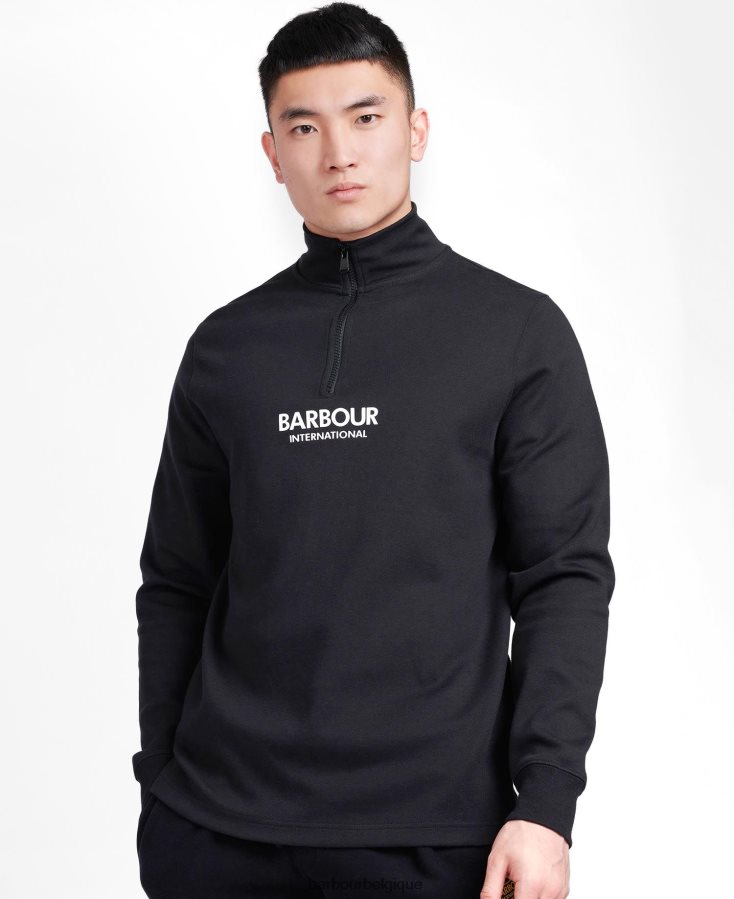 vêtements Barbour sweat demi zip transmission noir Hommes T2L6ZP1024