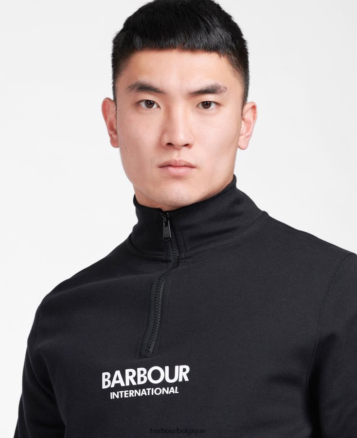vêtements Barbour sweat demi zip transmission noir Hommes T2L6ZP1024