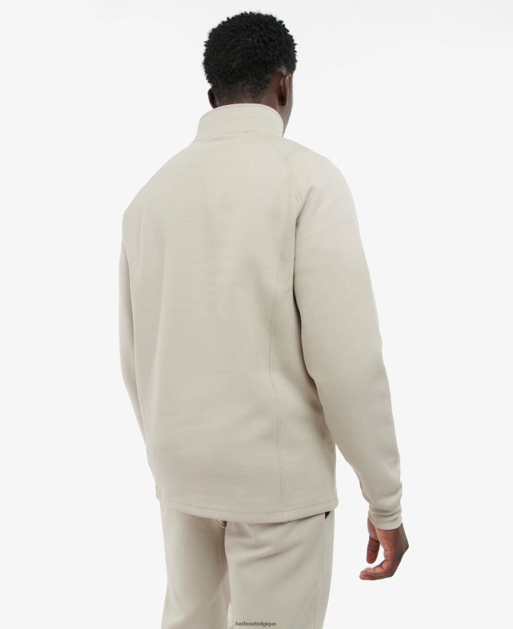vêtements Barbour sweat à demi-zip wallace béton Hommes T2L6ZP1003