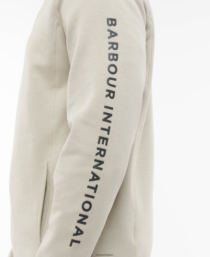 vêtements Barbour sweat à demi-zip wallace béton Hommes T2L6ZP1003