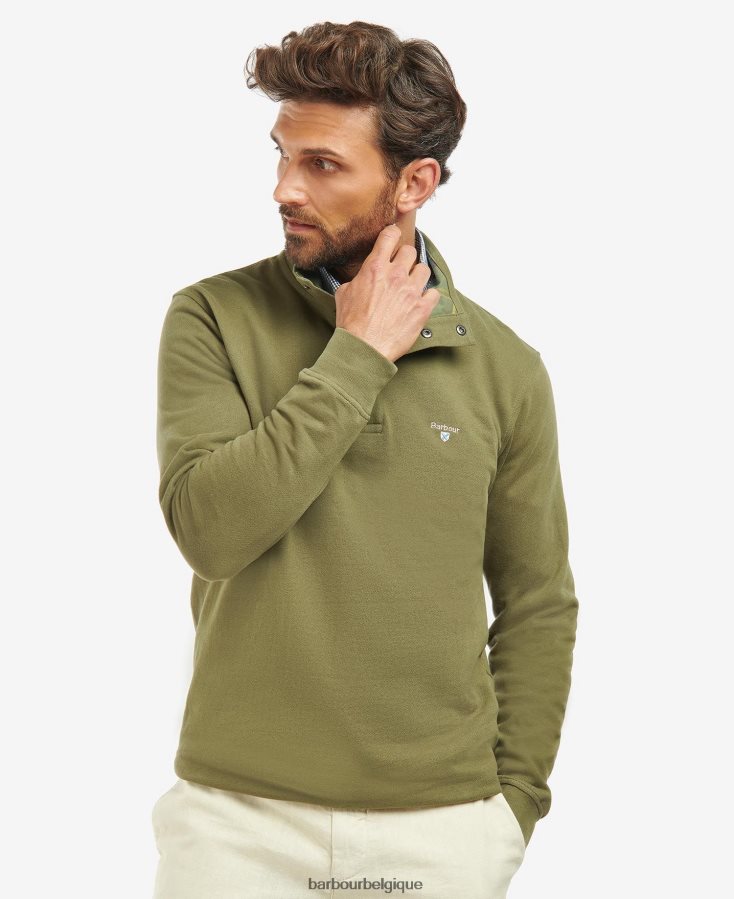 vêtements Barbour sweat egglescliff vert lierre Hommes T2L6ZP977