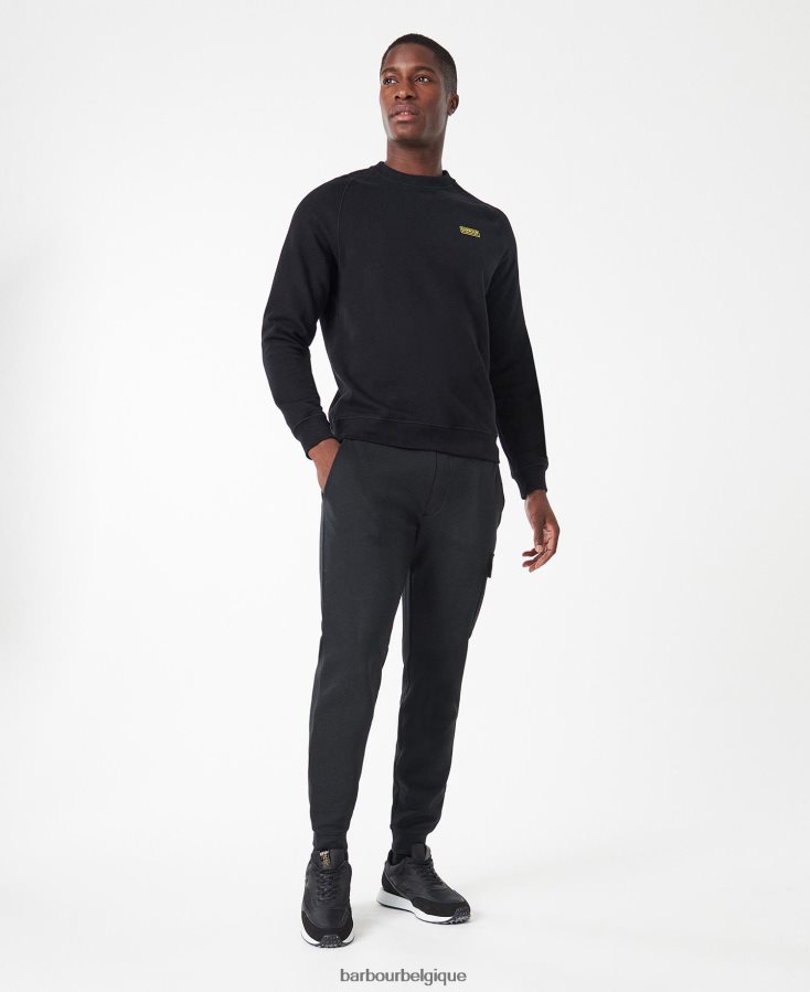 vêtements Barbour sweat international col ras du cou essentiel noir Hommes T2L6ZP1010