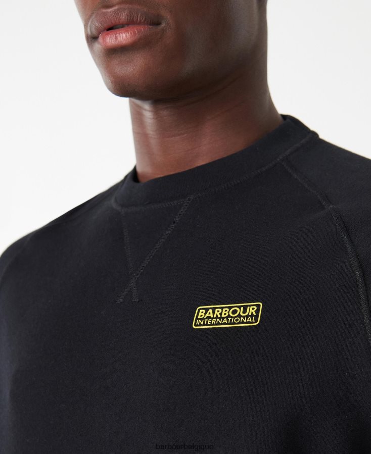 vêtements Barbour sweat international col ras du cou essentiel noir Hommes T2L6ZP1010