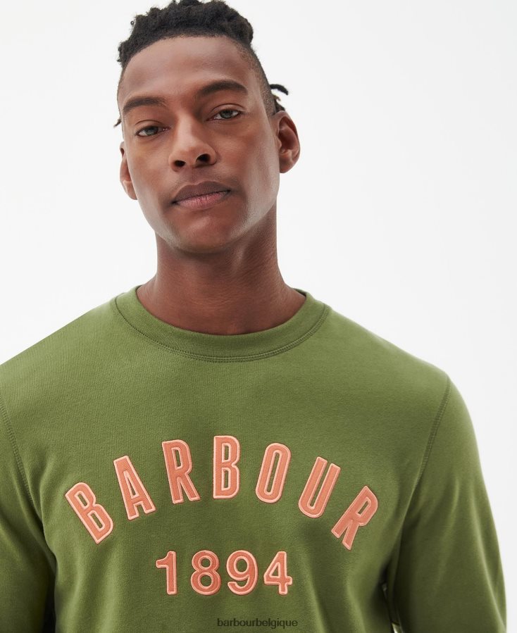 vêtements Barbour sweat john crew olive brûlée Hommes T2L6ZP1018