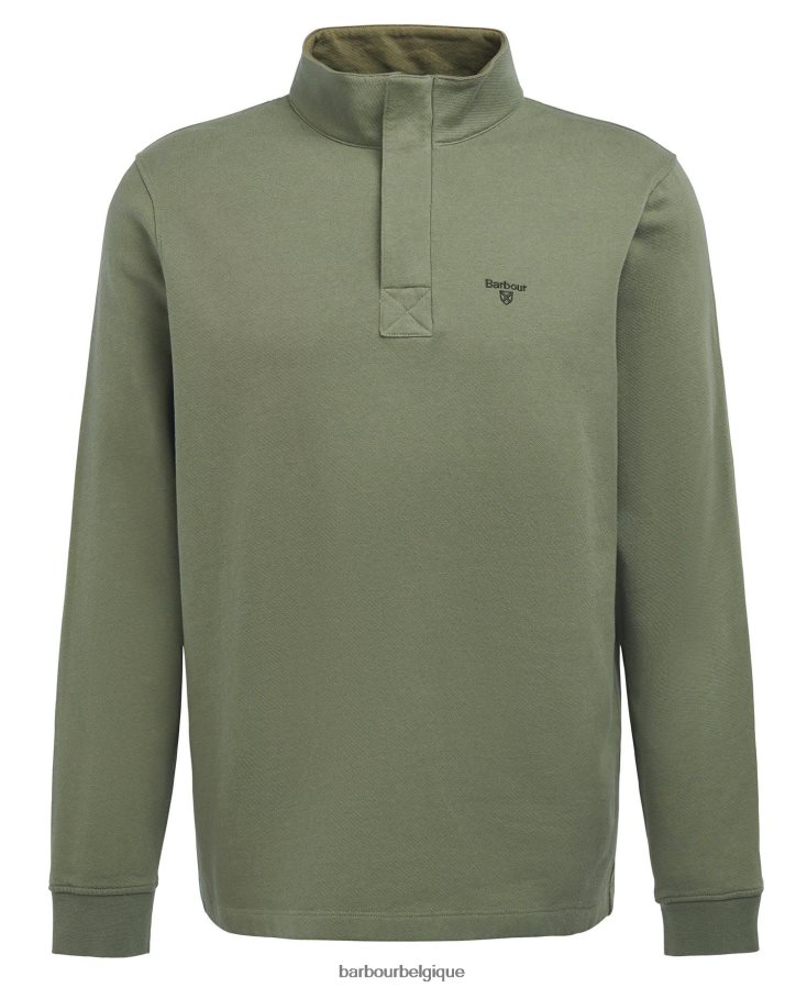 vêtements Barbour sweat kiphill à demi-zip olive brûlée Hommes T2L6ZP1026