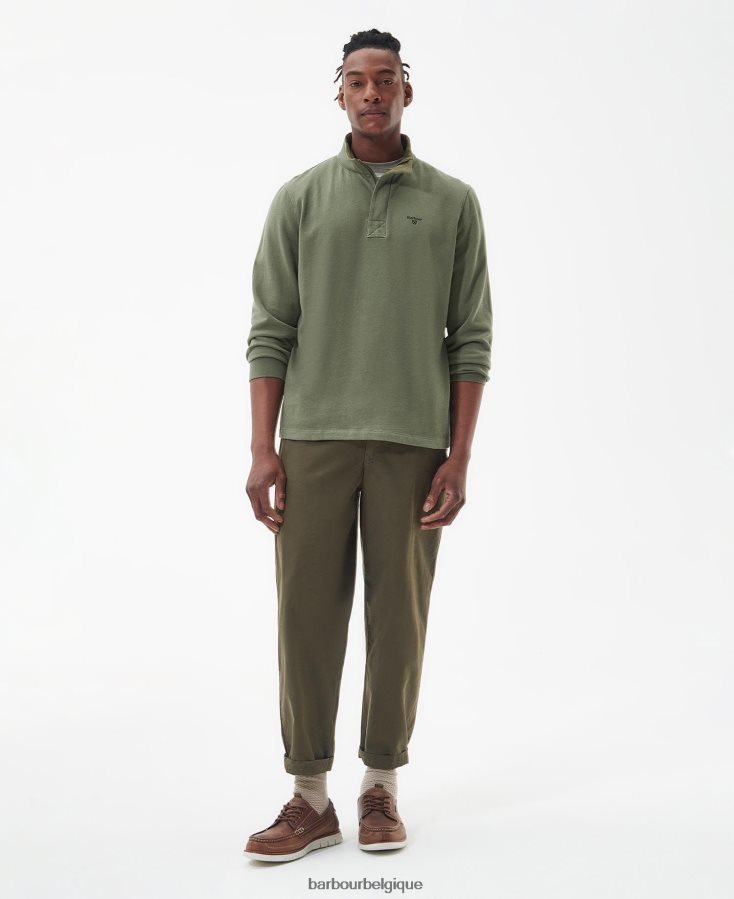 vêtements Barbour sweat kiphill à demi-zip olive brûlée Hommes T2L6ZP1026