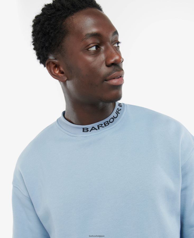 vêtements Barbour sweat régent poudre bleue Hommes T2L6ZP1038