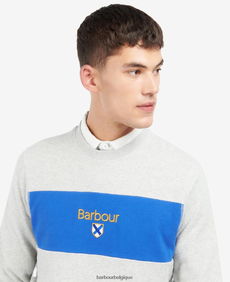 vêtements Barbour sweat ras du cou à panneau d\'honneur neutre Hommes T2L6ZP1049