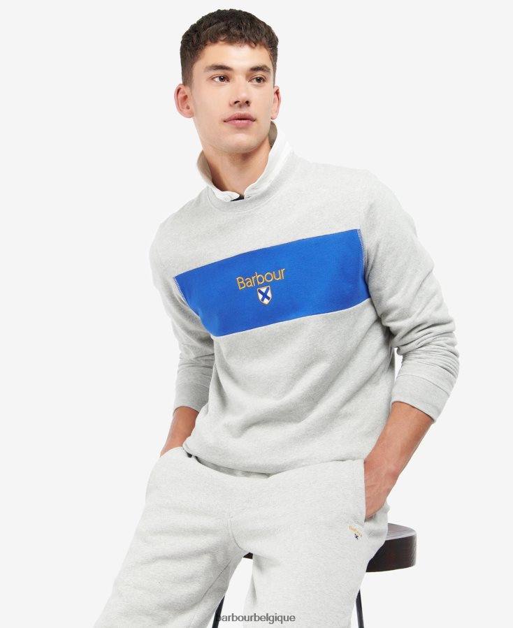 vêtements Barbour sweat ras du cou à panneau d\'honneur neutre Hommes T2L6ZP1049