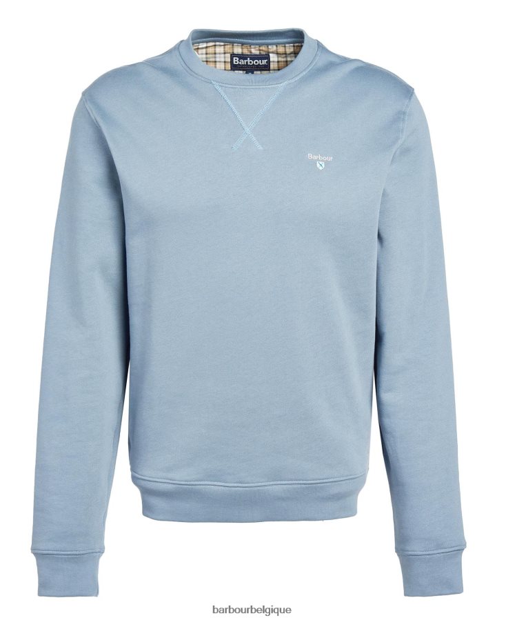 vêtements Barbour sweat ras du cou ridsdale vert agave Hommes T2L6ZP1056