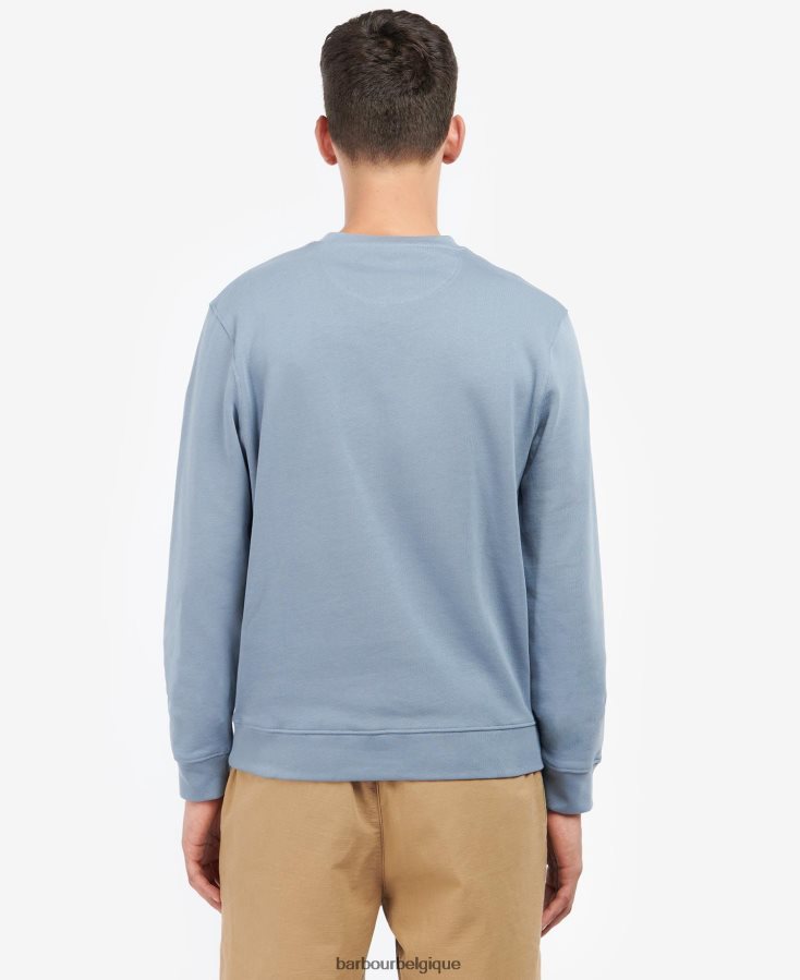 vêtements Barbour sweat ras du cou ridsdale vert agave Hommes T2L6ZP1056