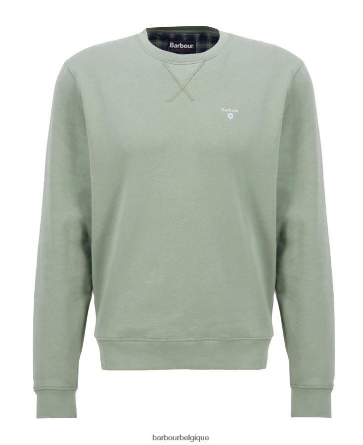 vêtements Barbour sweat ras du cou ridsdale vert agave Hommes T2L6ZP1059