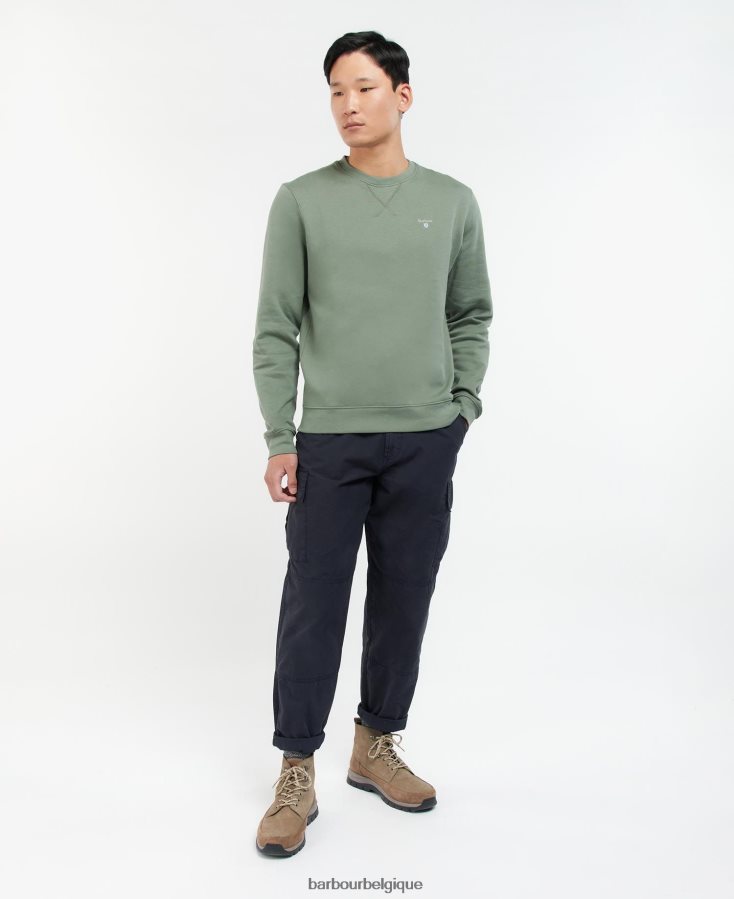 vêtements Barbour sweat ras du cou ridsdale vert agave Hommes T2L6ZP1059