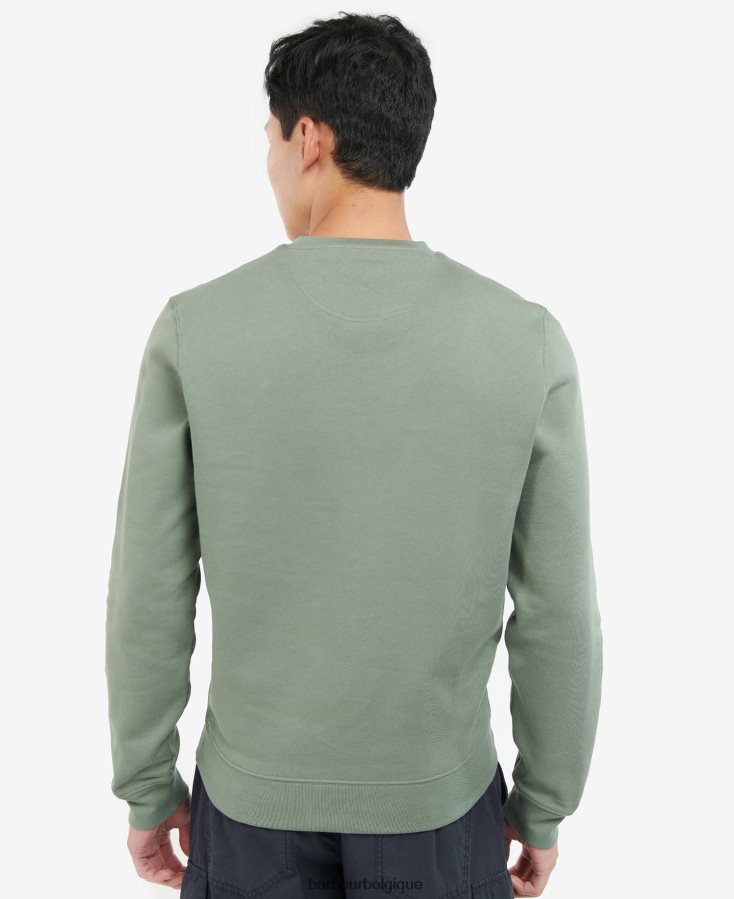 vêtements Barbour sweat ras du cou ridsdale vert agave Hommes T2L6ZP1059