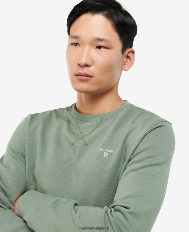 vêtements Barbour sweat ras du cou ridsdale vert agave Hommes T2L6ZP1059