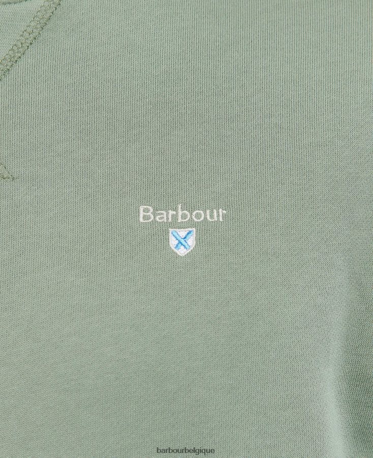 vêtements Barbour sweat ras du cou ridsdale vert agave Hommes T2L6ZP1059