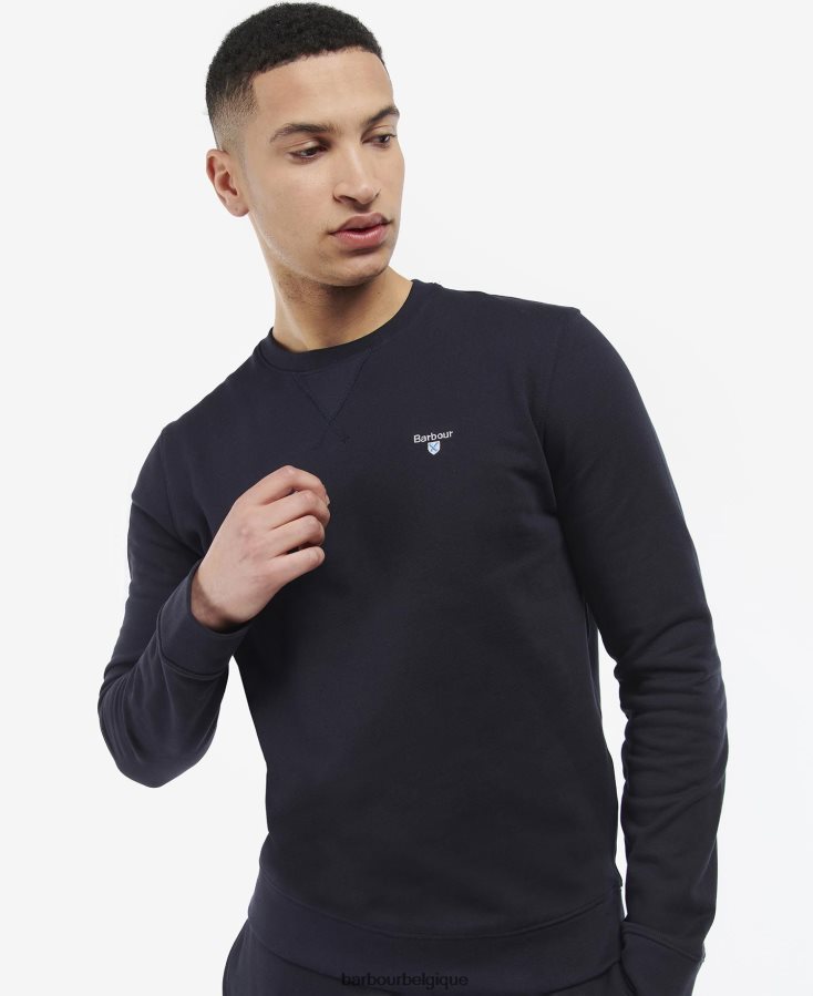 vêtements Barbour sweat ridsdale à col rond noir Hommes T2L6ZP987