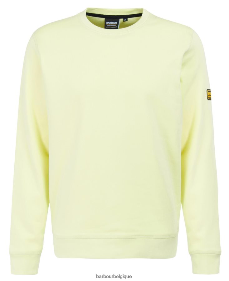 vêtements Barbour sweat-shirt à écusson de course brume jaune Hommes T2L6ZP1039