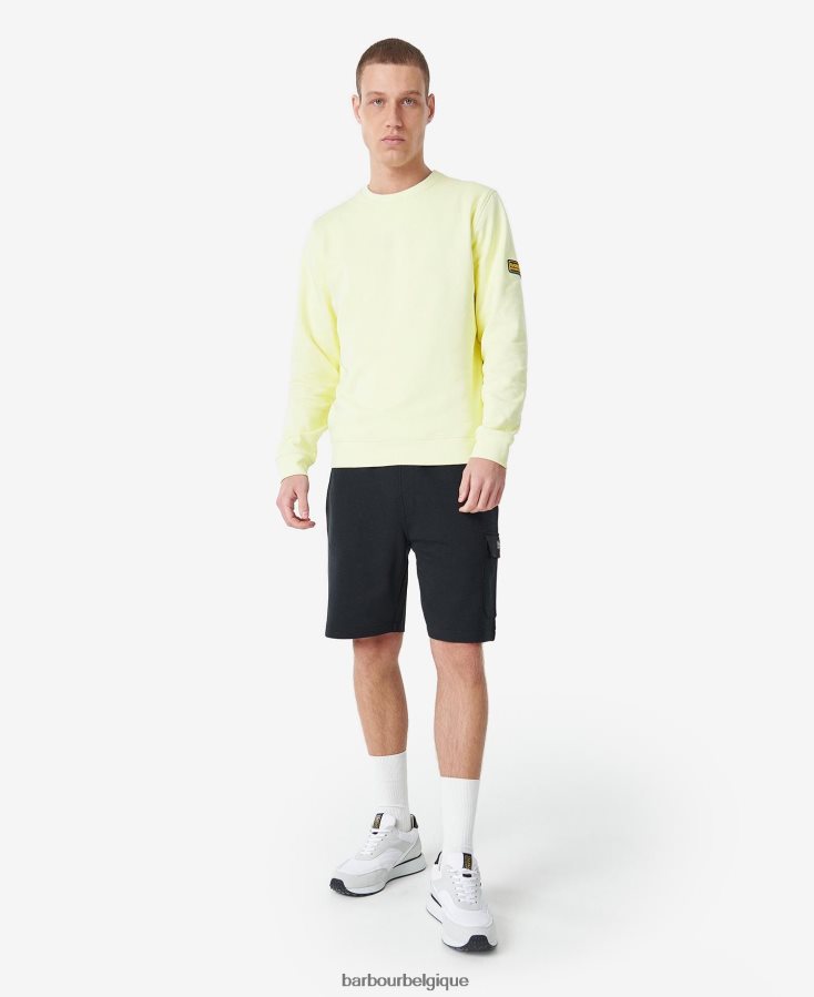 vêtements Barbour sweat-shirt à écusson de course brume jaune Hommes T2L6ZP1039