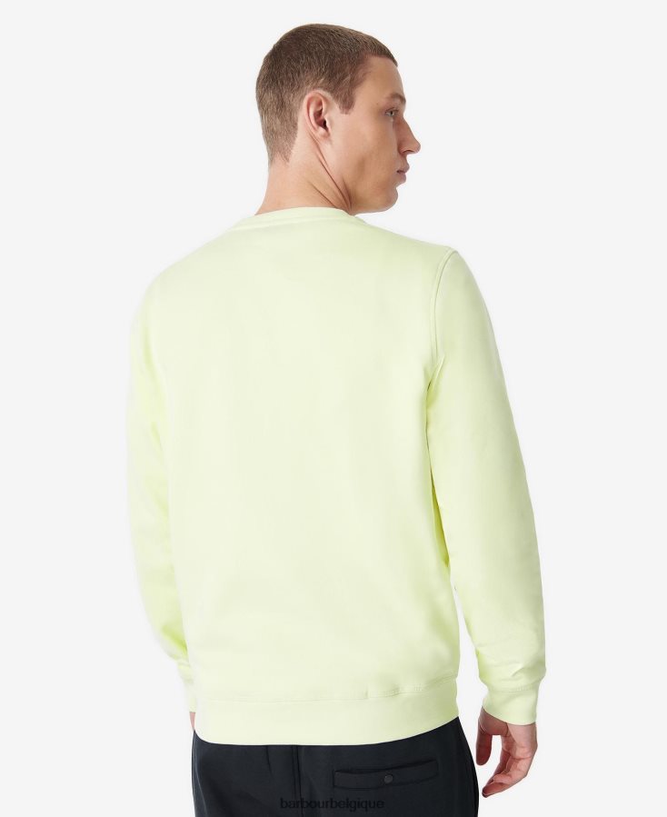 vêtements Barbour sweat-shirt à écusson de course brume jaune Hommes T2L6ZP1039