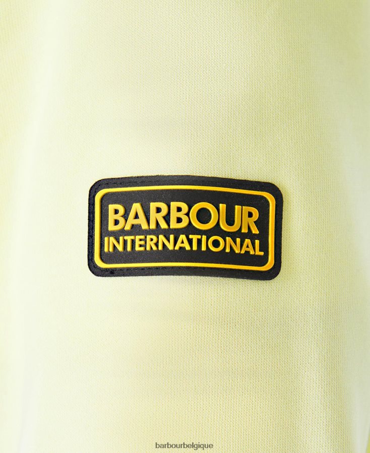 vêtements Barbour sweat-shirt à écusson de course brume jaune Hommes T2L6ZP1039