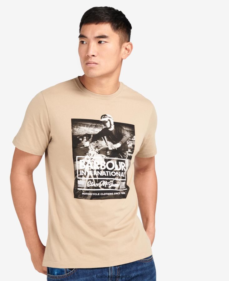 vêtements Barbour morris t-shirt graphique murmure blanc Hommes T2L6ZP821