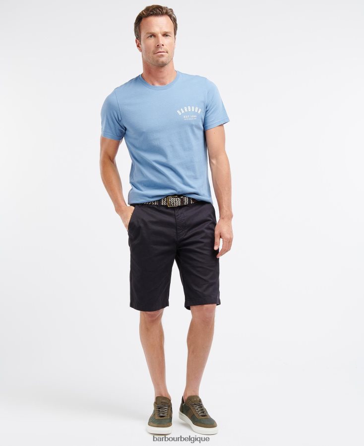 vêtements Barbour t-shirt BCBG menthe poussiéreuse Hommes T2L6ZP774