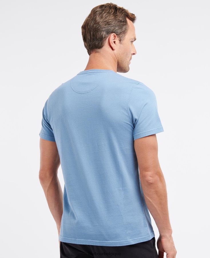 vêtements Barbour t-shirt BCBG menthe poussiéreuse Hommes T2L6ZP774