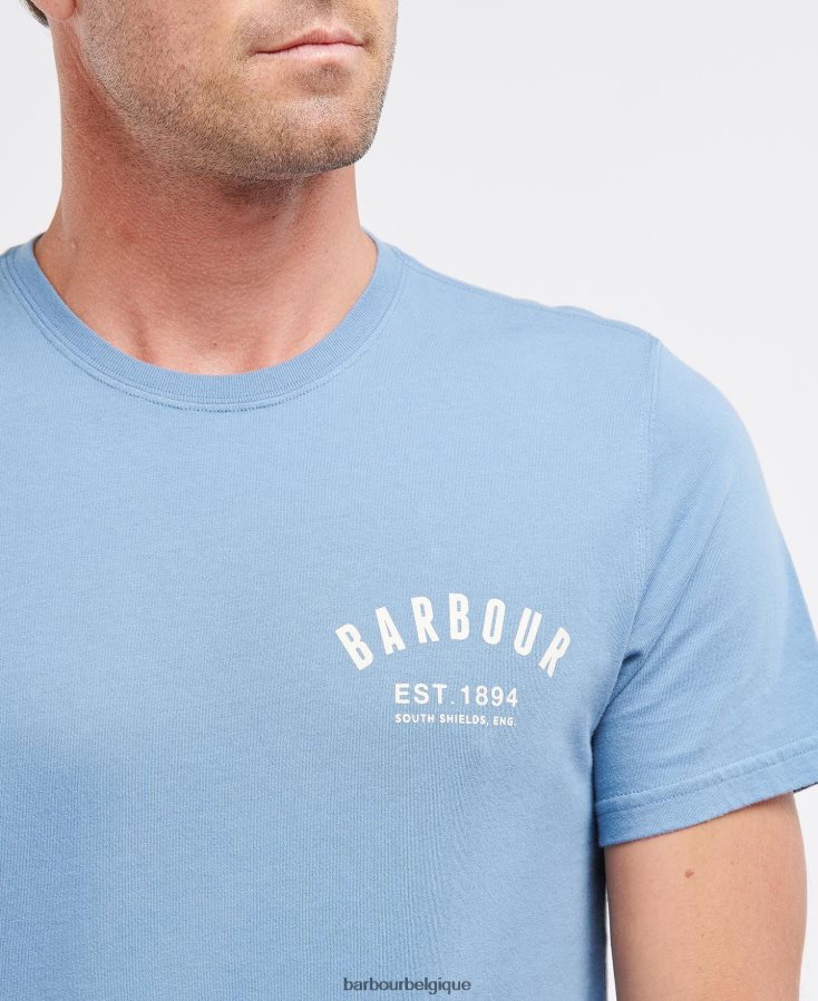 vêtements Barbour t-shirt BCBG menthe poussiéreuse Hommes T2L6ZP774