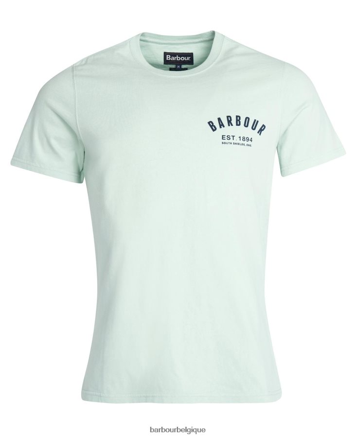 vêtements Barbour t-shirt BCBG menthe poussiéreuse Hommes T2L6ZP826