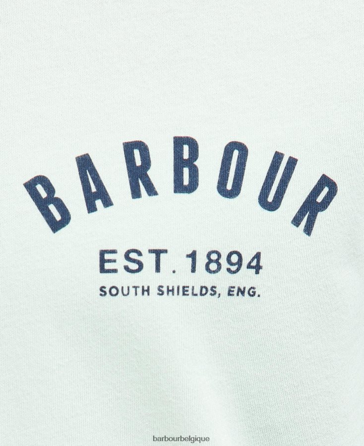 vêtements Barbour t-shirt BCBG menthe poussiéreuse Hommes T2L6ZP826