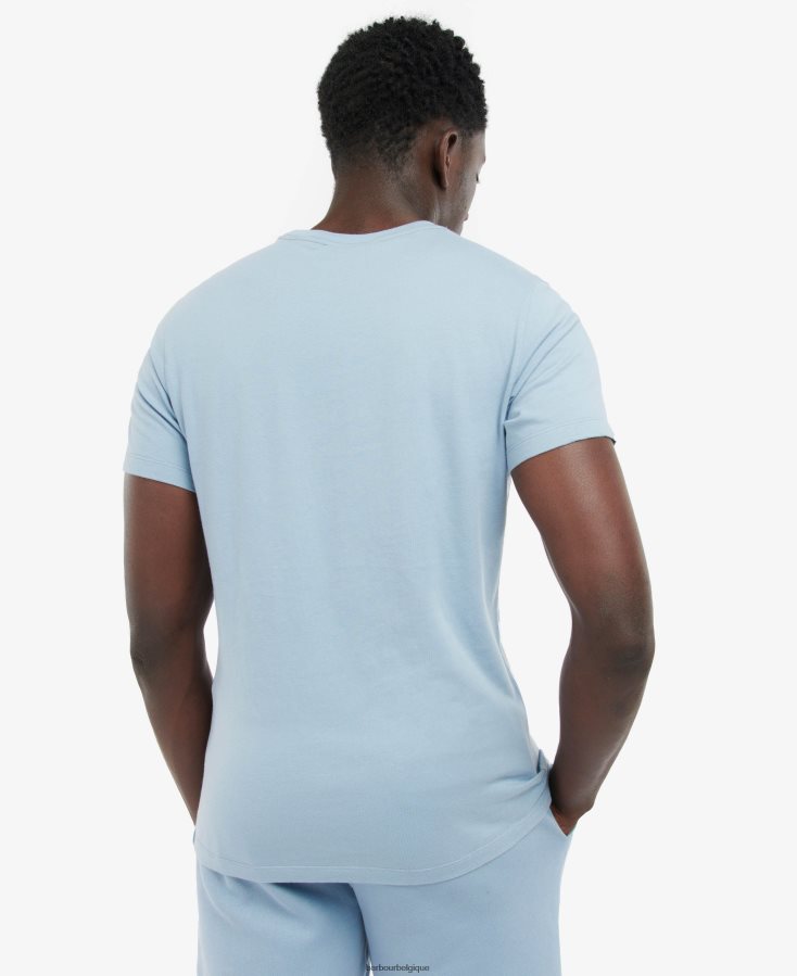 vêtements Barbour t-shirt Bennett poudre bleue Hommes T2L6ZP907