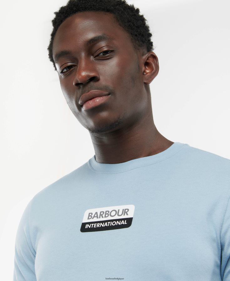 vêtements Barbour t-shirt Bennett poudre bleue Hommes T2L6ZP907