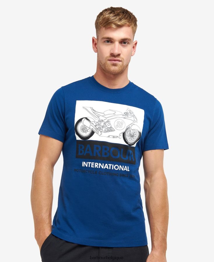 vêtements Barbour t-shirt Whitburn murmure blanc Hommes T2L6ZP940