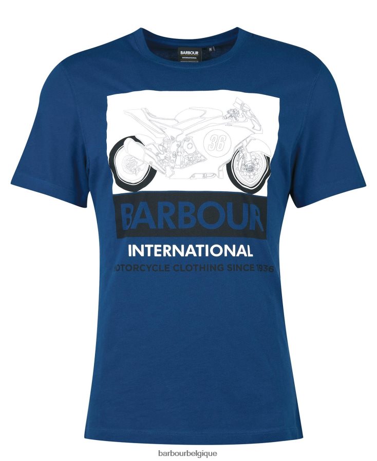 vêtements Barbour t-shirt Whitburn murmure blanc Hommes T2L6ZP940