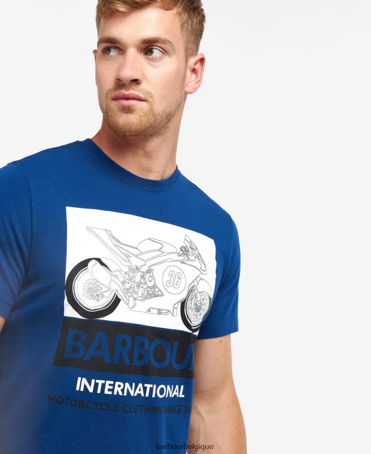 vêtements Barbour t-shirt Whitburn murmure blanc Hommes T2L6ZP940