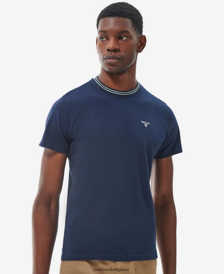 vêtements Barbour t-shirt austwick craie bleue Hommes T2L6ZP760