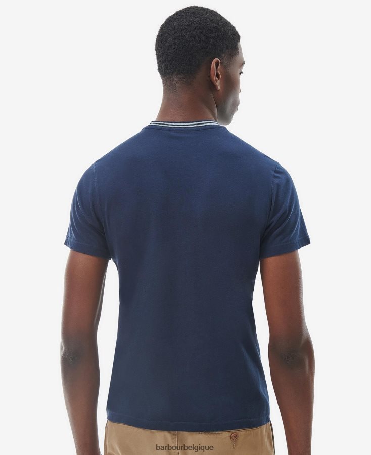 vêtements Barbour t-shirt austwick craie bleue Hommes T2L6ZP760