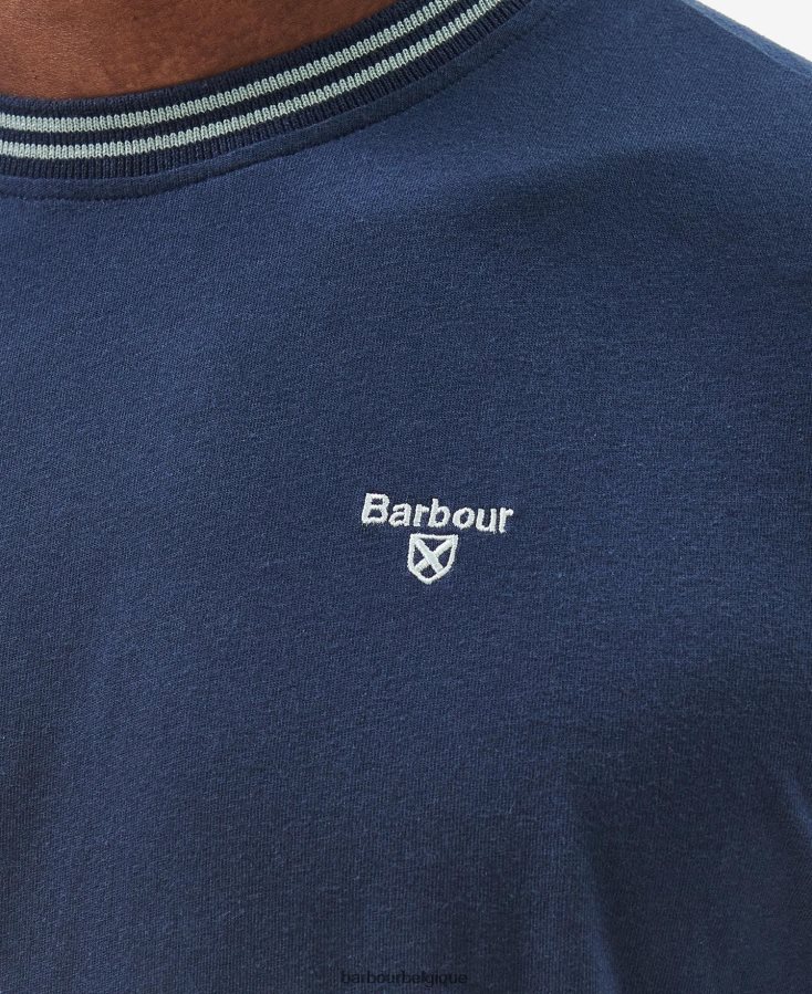 vêtements Barbour t-shirt austwick craie bleue Hommes T2L6ZP760