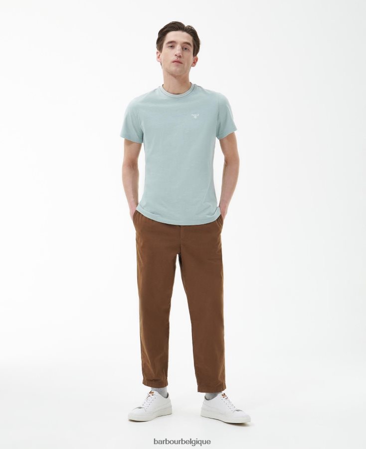 vêtements Barbour t-shirt austwick craie bleue Hommes T2L6ZP797