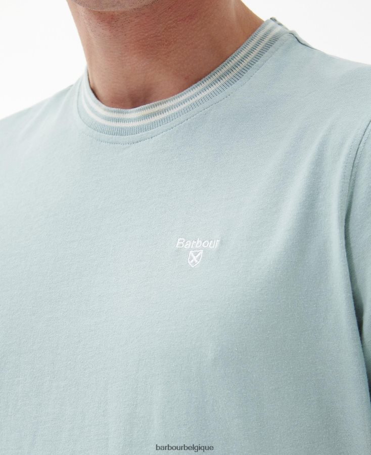 vêtements Barbour t-shirt austwick craie bleue Hommes T2L6ZP797