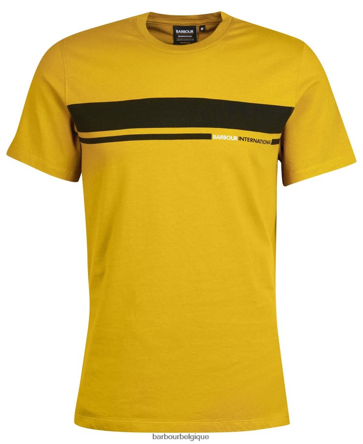 vêtements Barbour t-shirt bennett écorce de moutarde Hommes T2L6ZP973