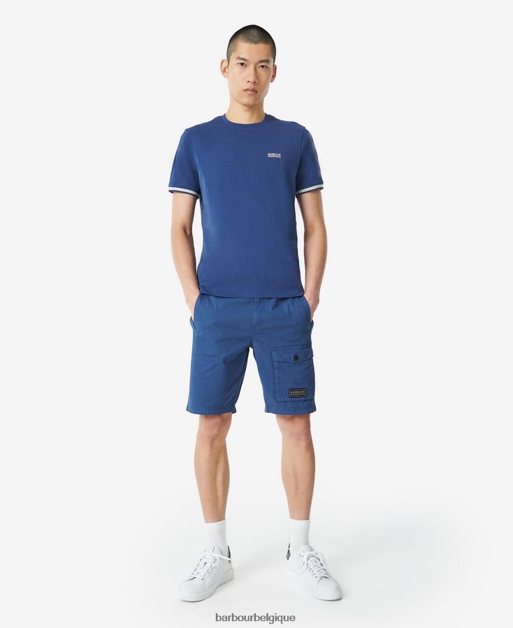 vêtements Barbour t-shirt à bout de couple murmure blanc Hommes T2L6ZP887