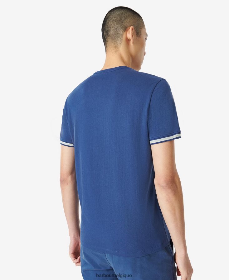 vêtements Barbour t-shirt à bout de couple murmure blanc Hommes T2L6ZP887