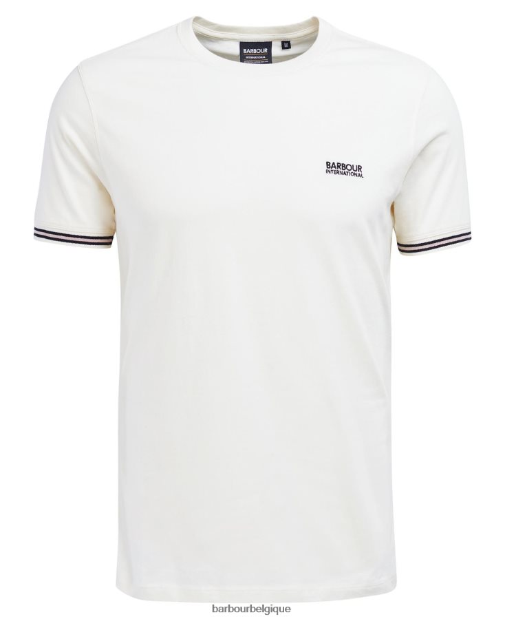 vêtements Barbour t-shirt à bout de couple murmure blanc Hommes T2L6ZP894