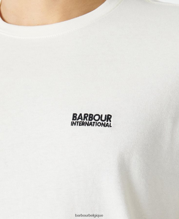 vêtements Barbour t-shirt à bout de couple murmure blanc Hommes T2L6ZP894