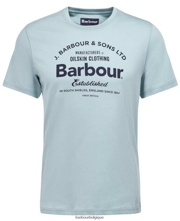 vêtements Barbour t-shirt brairton craie bleue Hommes T2L6ZP757