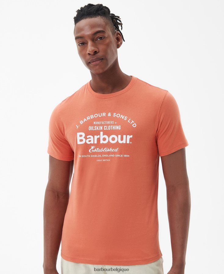 vêtements Barbour t-shirt brairton craie bleue Hommes T2L6ZP772